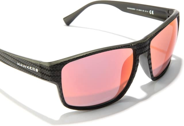Detalle de HAWKERS Unisex Faster Sunglasses (Category 3) – Red mirror lenses, TR90 frame