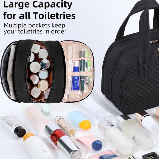 Detalle 2 de Personalized Initial Makeup Travel Toiletry Bag 28cm