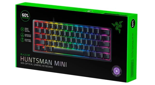 Thumbnail 10 de Razer Huntsman Mini Gaming-Tastatur (QWERTZ) Schwarz mit optischen Purple Switches