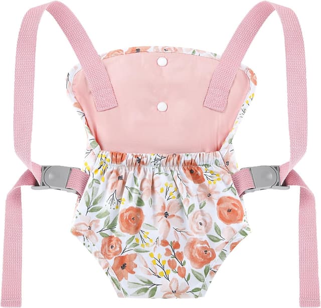 Thumbnail 6 de GAGAKU Puppentrage Kinder Babypuppentrage mit Kreuz-Schultergurten, vorne und hinten – Rosen