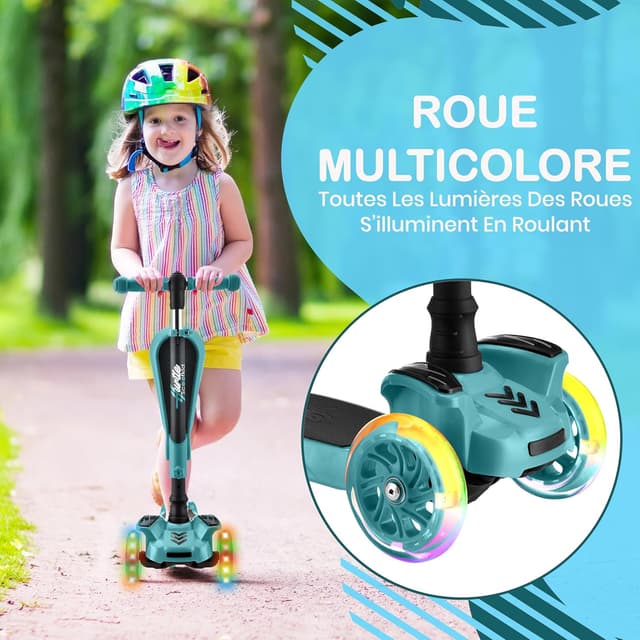 Thumbnail 4 de Hurtle Trottinette Enfant 2‑en‑1 LED 3 roues
