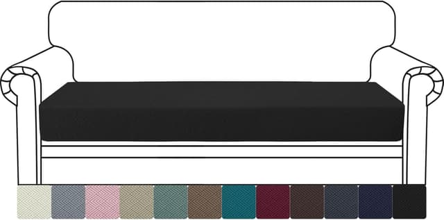 Detalle de YSTELLAA Copriseduta divano elasticizzato nero