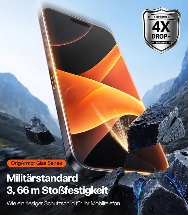 Thumbnail 6 de TORRAS OrigArmor AR 9H Panzerglas für iPhone 17 Pro Max