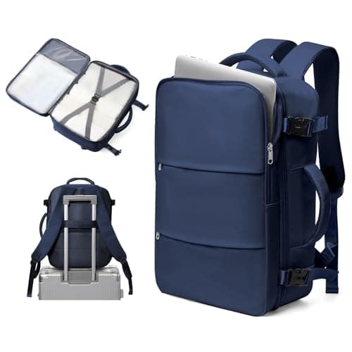 Detalle de BJLFS Mochila de cabina 40x30x20 con compartimento para portátil y tejido impermeable (compatible con cabina tipo Ryanair/Vueling)