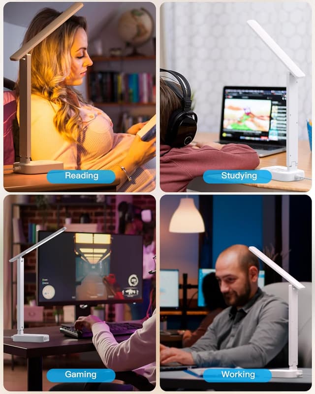 Detalle 1 de Power Strip LED Desk Lamp 4 USB Ports