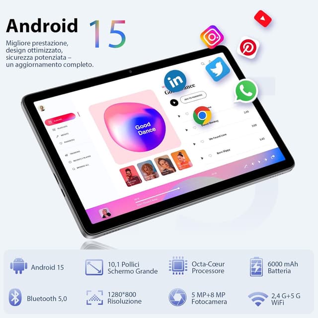 Detalle de Tablet Android 15 10 pollici K80G