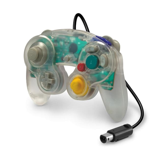 Detalle de Cirka Wired Controller for Nintendo GameCube & Wii (Clear) — Dual Analog + Vibration