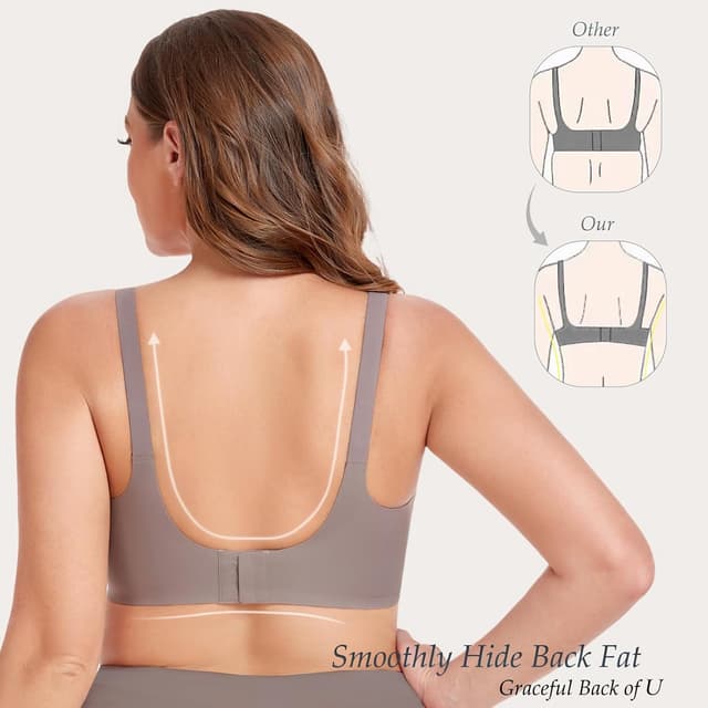 Detalle de Vinfact Seidig Glatter Still-BH ohne Bügel – nahtloser Schwangerschafts- und Still-BH mit BH-Verlängerungen