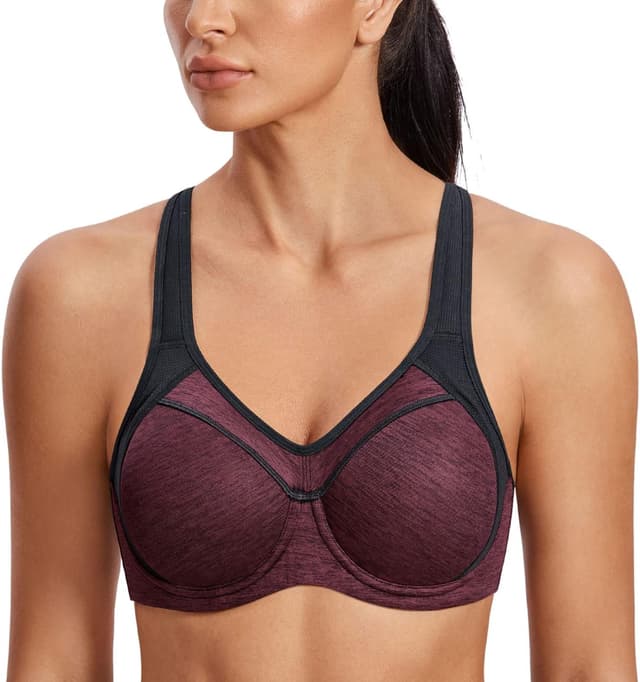 Thumbnail 6 de SYROKAN Women’s high impact underwired sports bra with racerback and padded cups