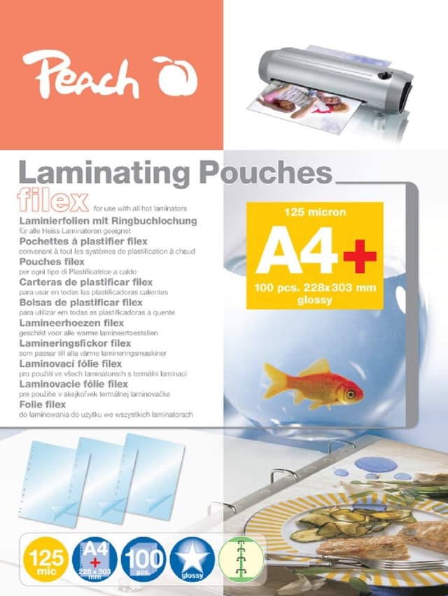 Thumbnail 6 de Peach Laminierfolien A4 125 mic, 100 Pouches