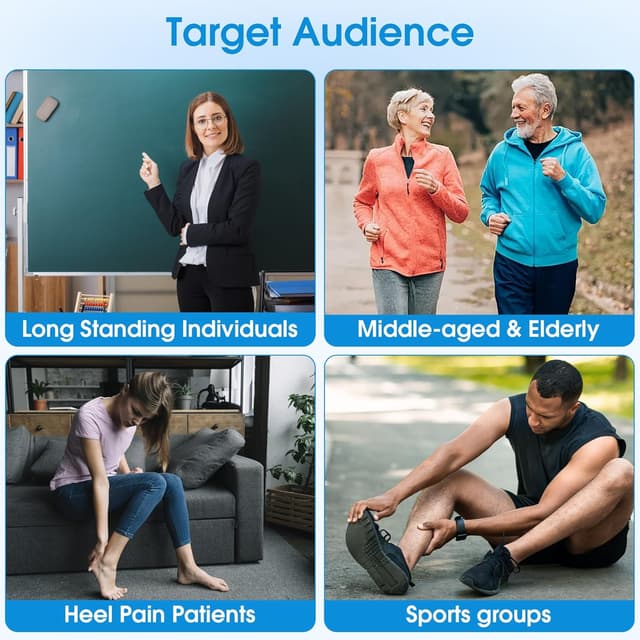 Thumbnail 6 de EASICUTI Plantar Fasciitis Gel Heel Protectors (2 pairs) – heel cups with adjustable strap and SBR cushioning