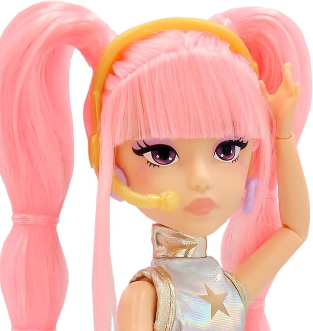 Detalle 2 de K-POP IDOL Bambola Yuni in stile K-Pop Moonlight con capelli rosa intrecciati e 3 accessori
