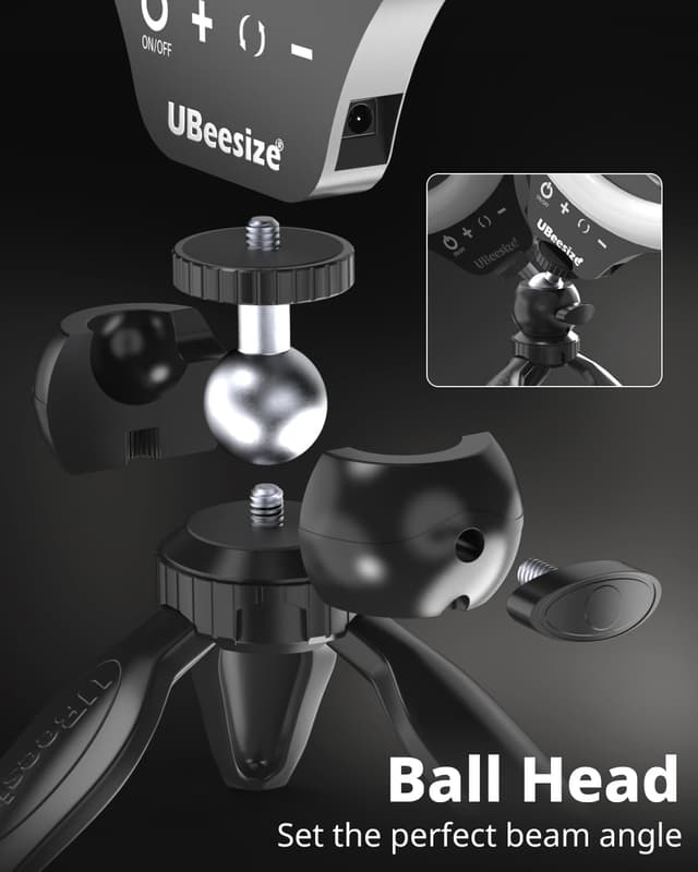 Detalle 2 de UBeesize 12" Ring Light with Phone Holder for Streaming