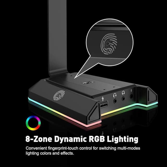 Detalle de EKSA Soporte para Auriculares RGB 7.1