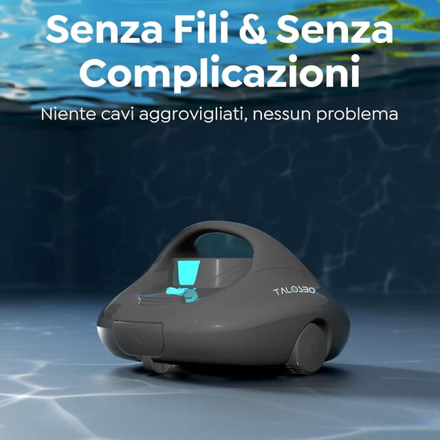 Detalle 2 de TALOSBO PLECO SE: robot per piscina con ricarica rapida e doppia trazione, fino a 80 m²