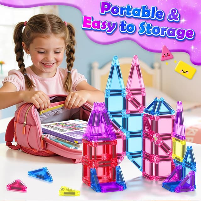 Detalle 1 de Coodoo Magnetic Blocks 42 piece travel set