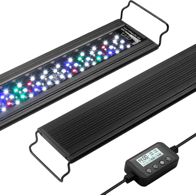 Detalle de Baitai Aquarium Light 24/7 Full Spectrum LED with LCD Controller (IP67, 45–60cm)