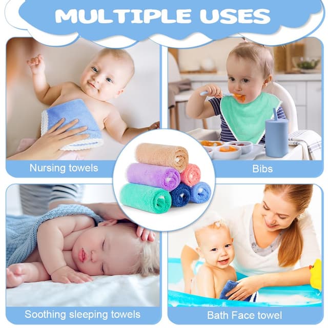 Thumbnail 5 de Aolso Babywaschlappen Korallenvlies 6er