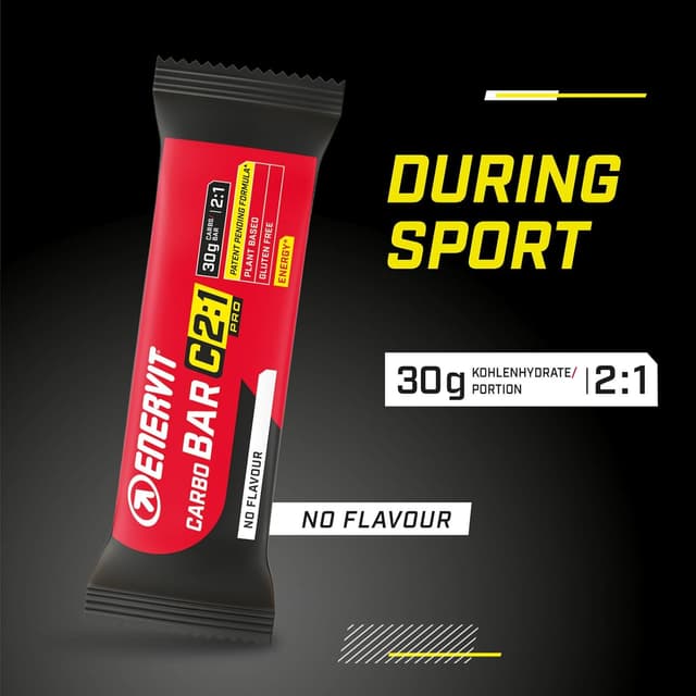 Detalle de Enervit Carbo Bar C2:1PRO No Flavour – Energieriegel mit 30 g Kohlenhydraten pro Riegel (glutenfrei, 12 Riegel)