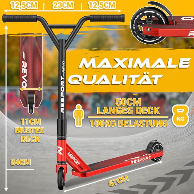 Thumbnail 6 de RE:SPORT REVO Stunt Scooter PRO 100 mm PU Räder
