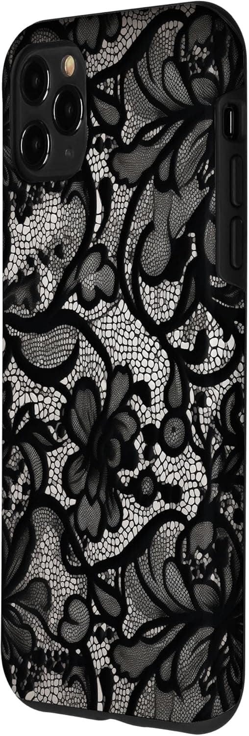 Detalle 2 de Motif Vintage iPhone 11 Pro Max, dentelle noire