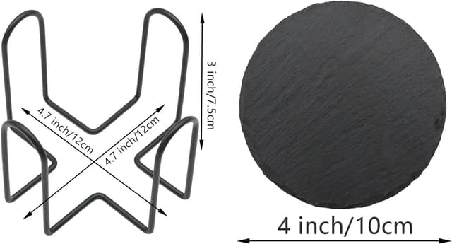 Thumbnail 1 de VIBRATITE Schiefer-Untersetzer 10,2 cm 🥂