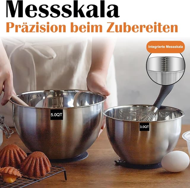 Detalle 1 de Terlulu Rührschüssel Set 5-teilig, 4,7 l