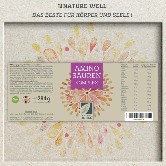 Detalle de Aminosäuren Komplex 240 Tabs 6.000 mg