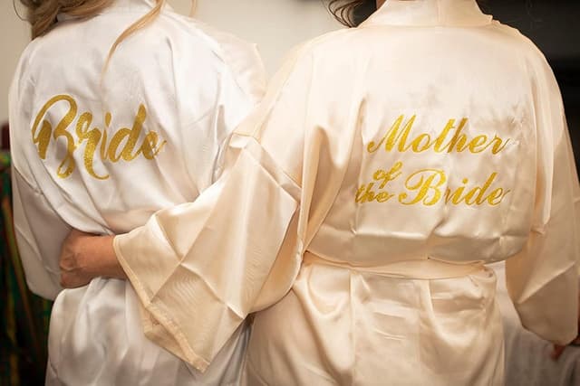 Thumbnail 6 de Vlazom Peignoir Femme satin type kimono « Bride/Bridesmaid » avec ceinture