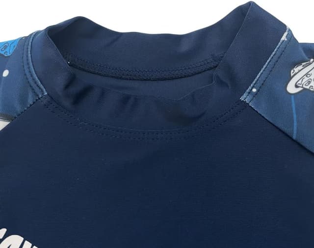 Detalle de FedMois Kleinkinder Badeanzug 3-teiliges Set für Jungen (Badeshirt, Badeshorts, Bademütze)