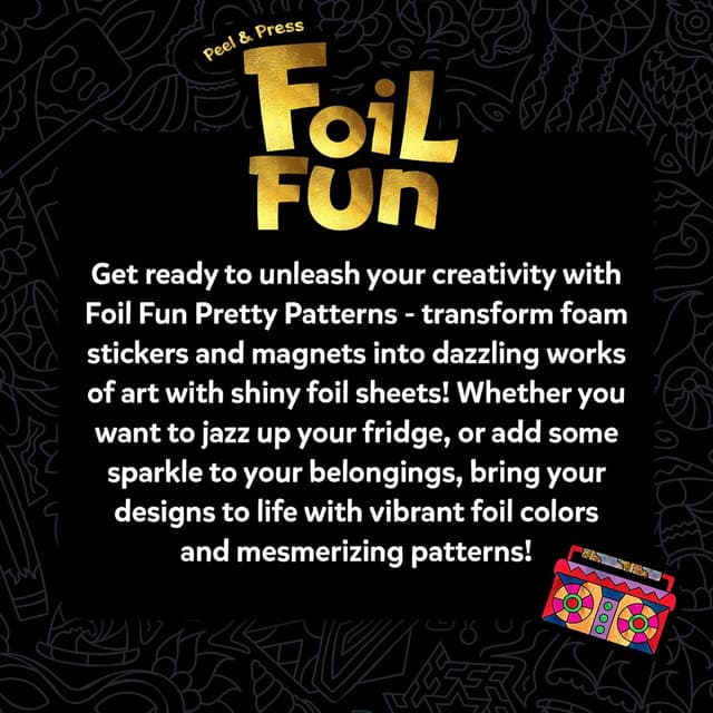 Thumbnail 6 de Skillmatics Foil Fun Pretty Patterns 18 magnets