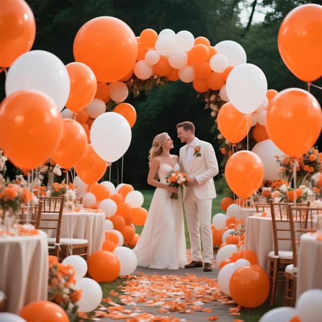 Thumbnail 6 de KAWKALSH Orange Balloon 110pcs (12 Inch) Thickened Latex Party Balloons