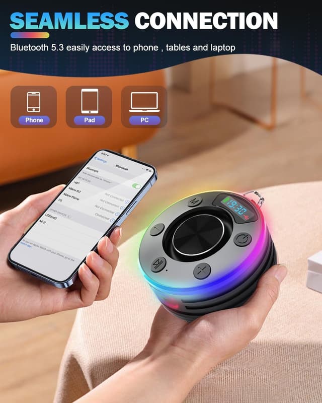Thumbnail 6 de Mini Bluetooth Shower Speaker IPX7 360 Sound