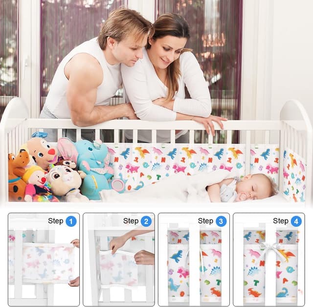 Detalle de Cot bumper mesh liner 2 pack 340x30cm