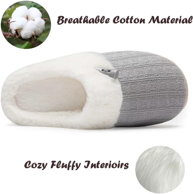 Thumbnail 4 de NineCiFun Women's Slip-On Fuzzy Memory Foam Slippers