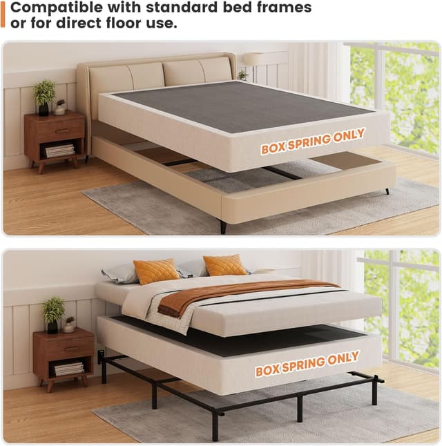 Detalle 2 de HAVONIZD 9 Inch Heavy-Duty Full Box Spring (Full Size) with Fabric Cover