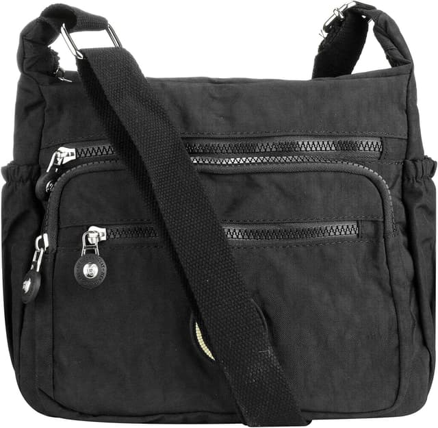 Detalle de Womens Multi-Pocket Casual Crossbody Handbag Waterproof Canvas Shoulder Bag