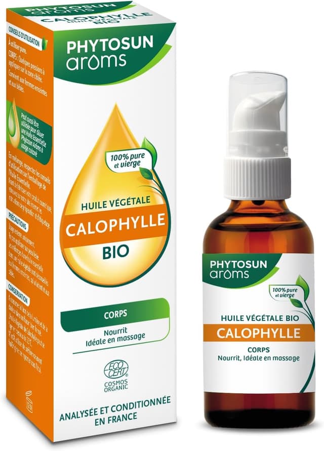 Detalle 2 de Huile végétale de Calophylle bio Phytosun arôms 100% pure et vierge – 50 ml