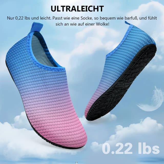 Detalle de Swim Water Shoes Aqua Socks Barefoot Water Shoes – Breathable mesh for beach, pool and sea swimming