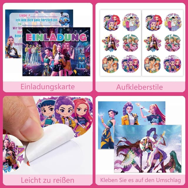 Thumbnail 2 de ROMANVIC Einladungskarten Kindergeburtstag