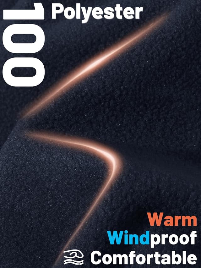 Thumbnail 2 de TACVASEN Herren Fleecejacke Winddicht mit Kapuze