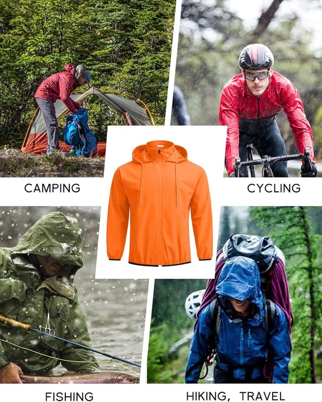 Thumbnail 5 de COOFANDY Men's Light Rain Jacket 0.4 lb