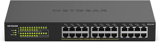 Detalle de Netgear Switch Ethernet 24 ports PoE Gigabit GS324P avec 16 ports PoE (budget 190 W) boîtier métallique