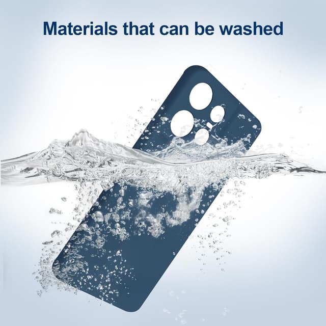 Detalle de GiiYoon Liquid-Silicone Hülle für Motorola Edge 50 Pro – kratzfest, rundum geschützt (Blau)