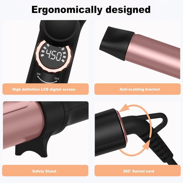 Detalle 2 de UMIGA 32 mm curling iron with LCD