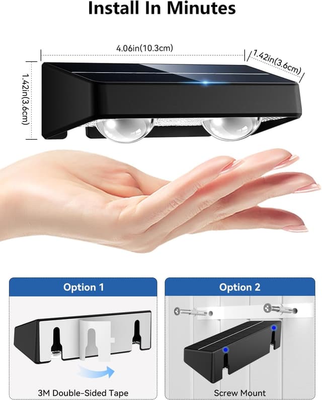 Detalle de Nibuuecer Solar Fence Lights 8 Pack