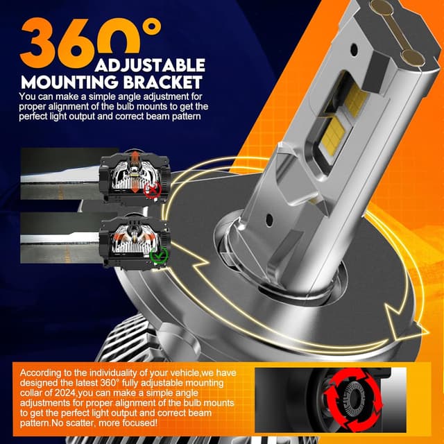 Detalle 2 de WAIXINGREN H4 120W 32,000LM LED headlight bulbs