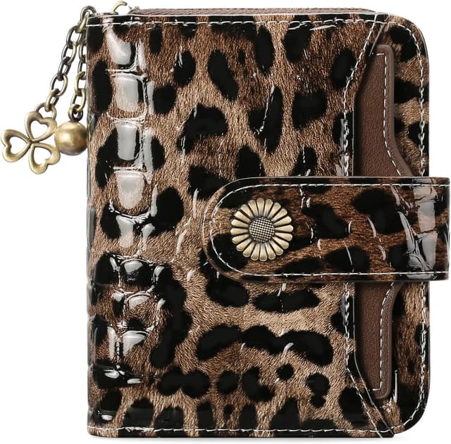 Detalle de SENDEFN Damen Klein-Geldbörse mit RFID-Blocker, Münzfach mit Reißverschluss und Kartenfächern