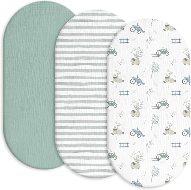Thumbnail 6 de Muslin Baby Fitted Sheet 83x43x10 cm