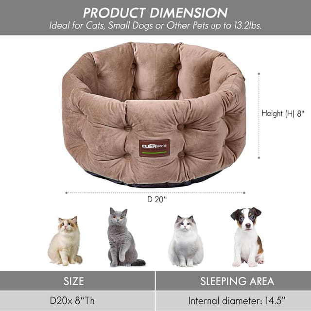 Detalle 2 de ClevaHome Deep Nest Katzenbett 37 cm